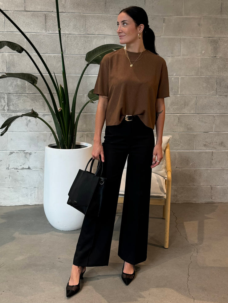 DEX Textured Top and Culotte Pant Set