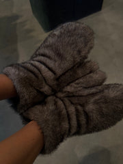 C'EST MOI Faux Fur Mittens