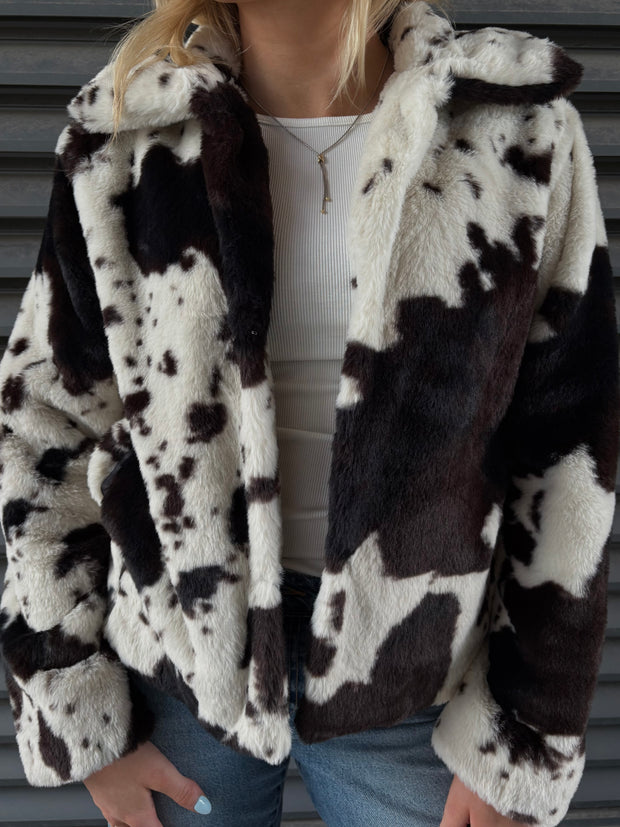 NOISY MAY Eve Cow Print Jacket
