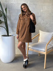 NOISY MAY Hazell Corduroy Shirt Dress