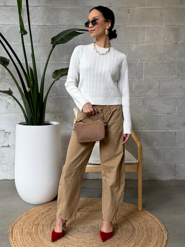 GENTLE FAWN Janice Cable Knit Sweater