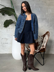 DEX Floral Quilted Bomber Jacket