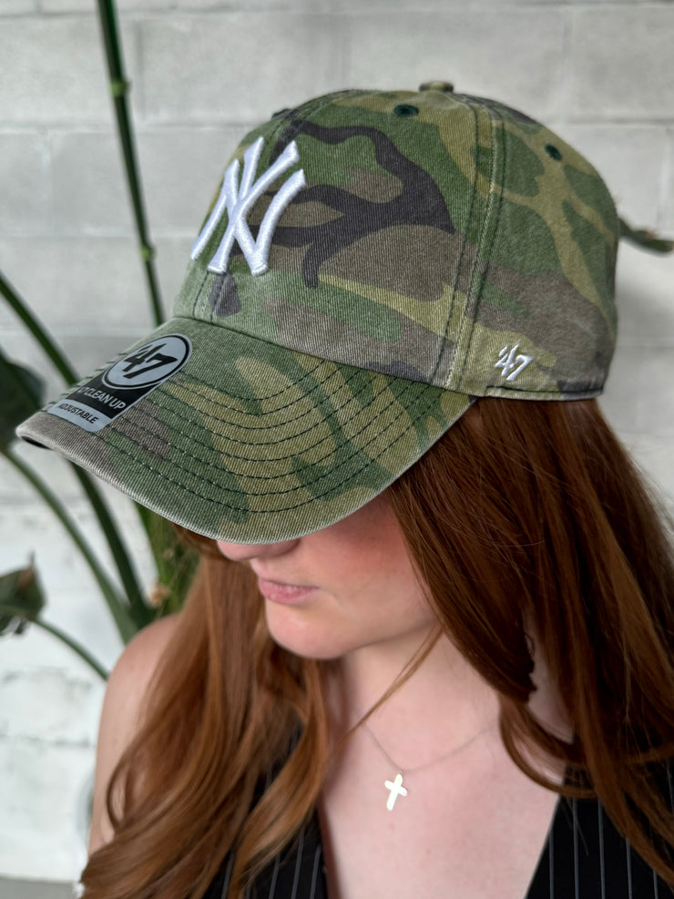 '47 BRAND Camo New York Yankees Clean Up Cap