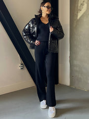 DEX Reese Wide Leg Ribbed Knit Set