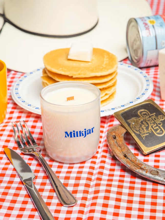 MILK JAR CANDLE CO 8oz Candle Pancake Breakfast