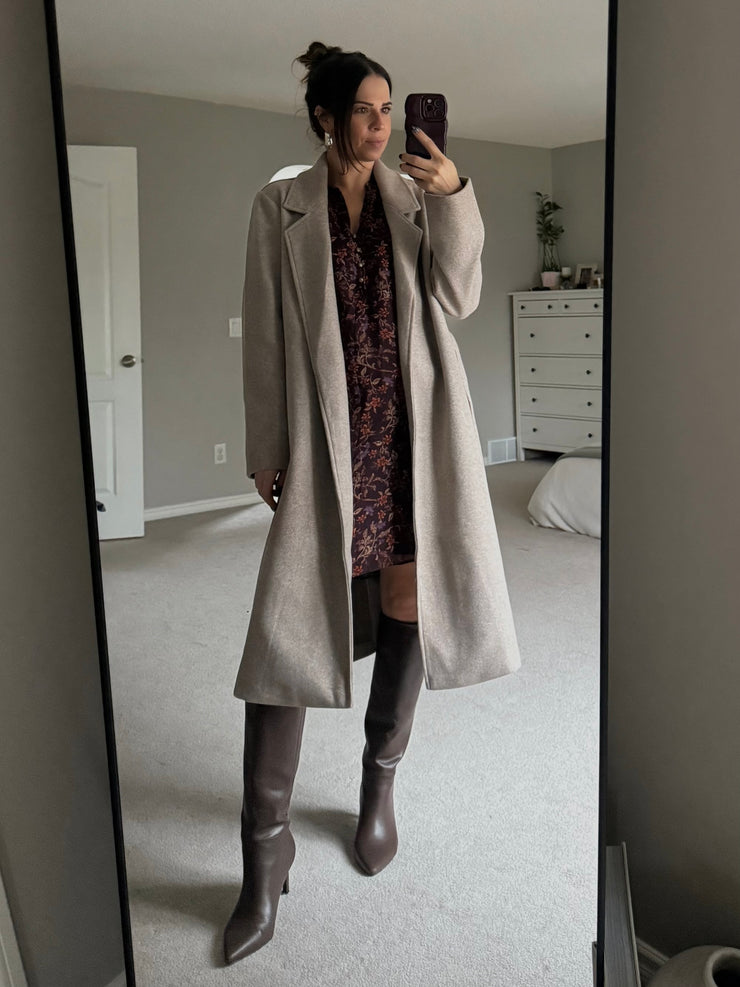 BLACK TAPE Belted Long Coat