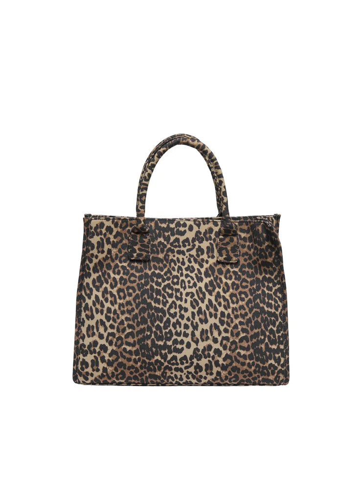 ONLY Diana Leopard Canvas Tote Bag