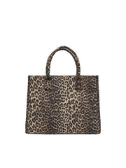 ONLY Diana Leopard Canvas Tote Bag