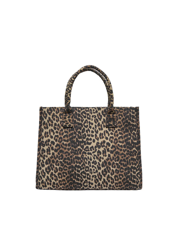 ONLY Diana Leopard Canvas Tote Bag