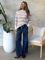 DEX Oversized Patterned Sweater