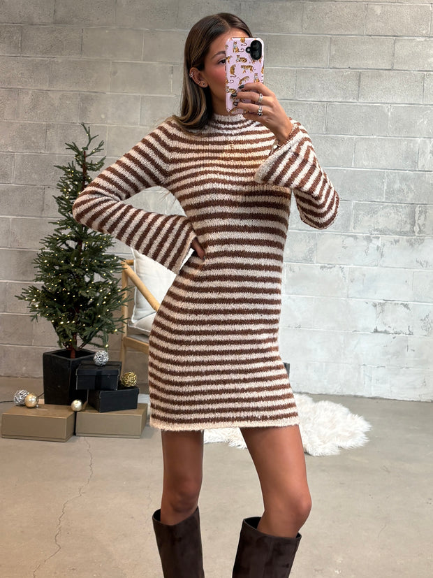 SALTWATER LUXE Audrie Striped Sweater Dress