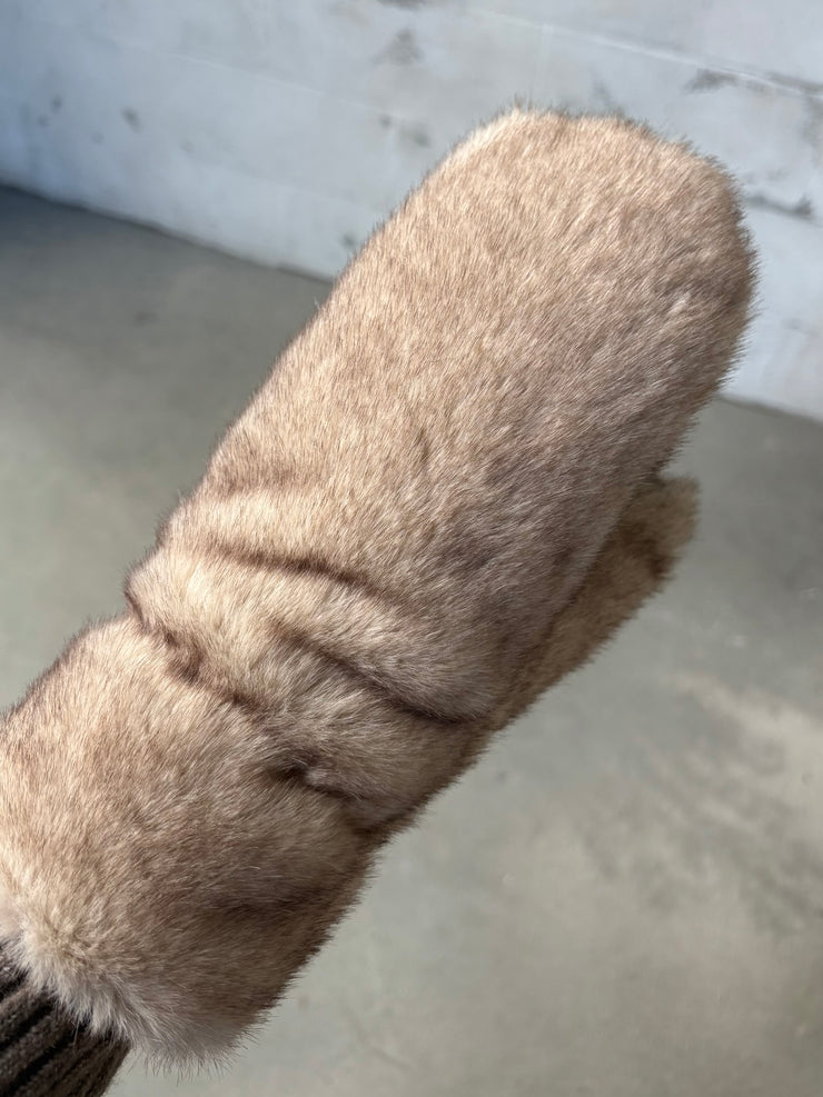 C'EST MOI Faux Fur Mittens