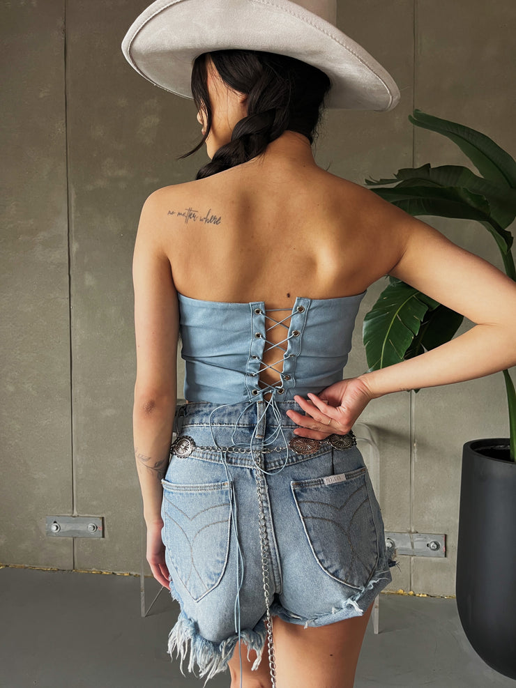 27 Embroidered Western Corset Top