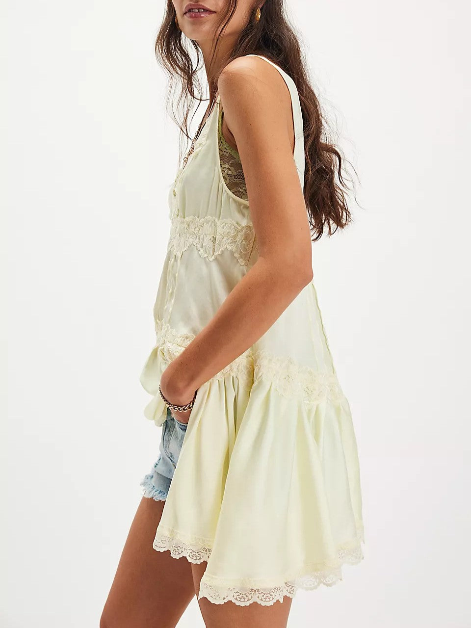 knee length dresses for ladies FREE PEOPLE In This Groove Mini Slip Dress