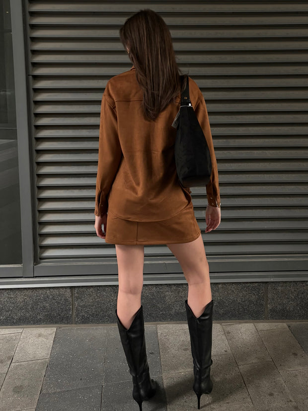 RD STYLE Missy Faux Suede Mini Skirt