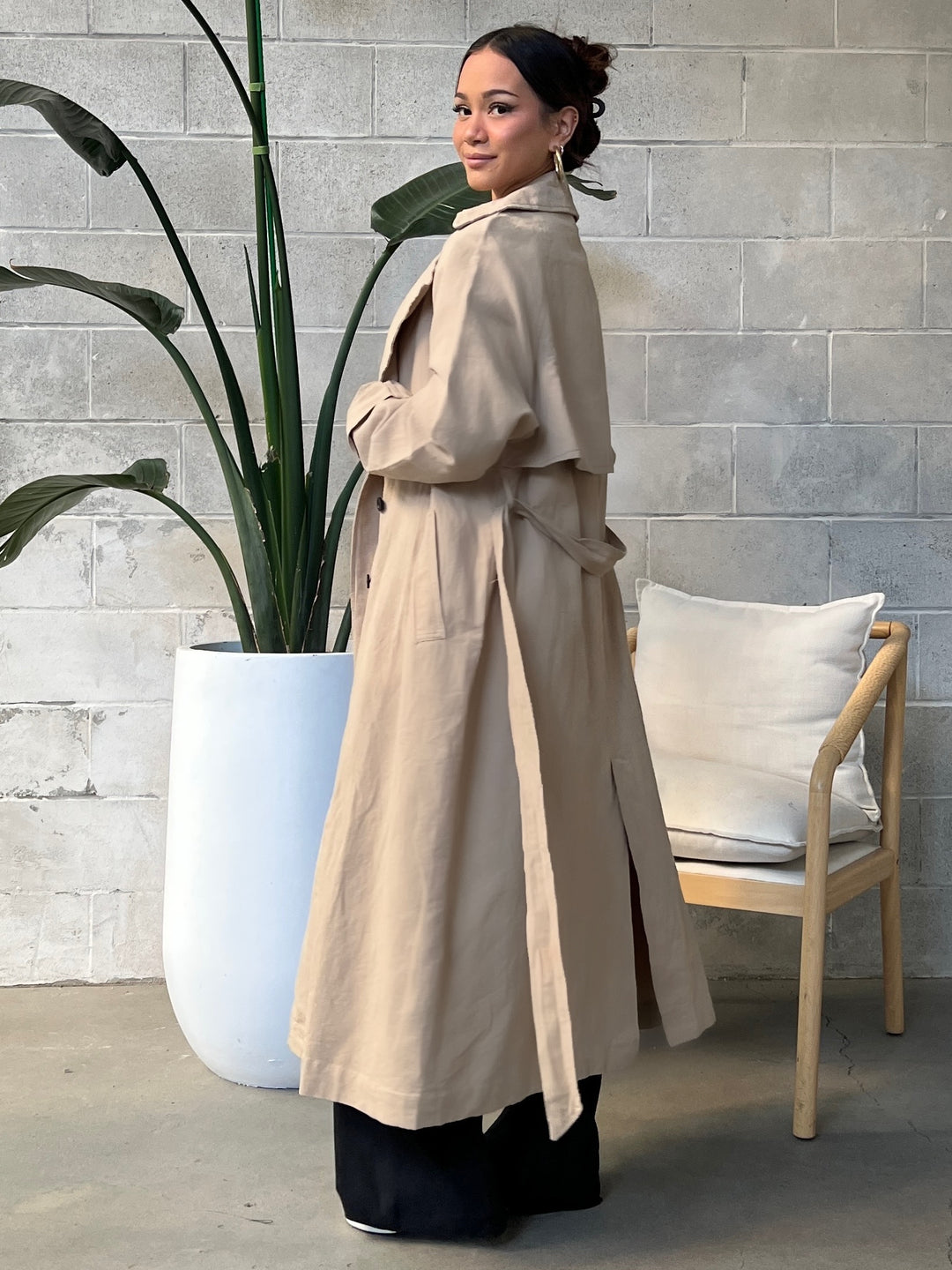27 Long Line Double Breasted Trench Coat – 27 Boutique