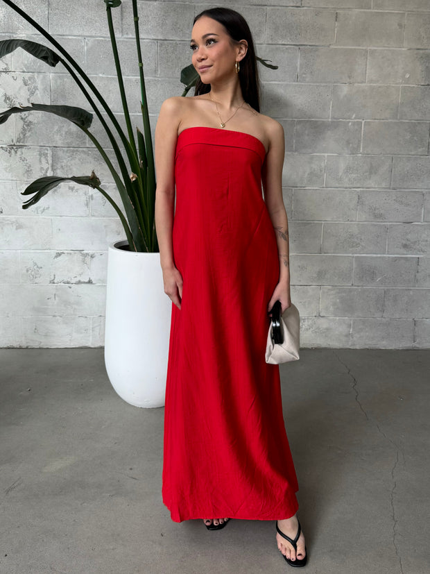 RUNAWAY THE LABEL Saphira Strapless Maxi Dress