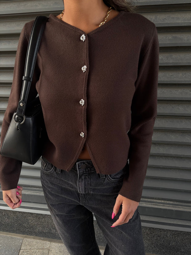 ONLY Scarlett Button Front Knit Cardigan