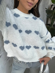 PIECES Crewneck Heart Sweater