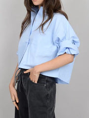 RD STYLE Katie Crop Button-Front Shirt