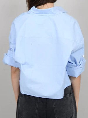 RD STYLE Katie Crop Button-Front Shirt