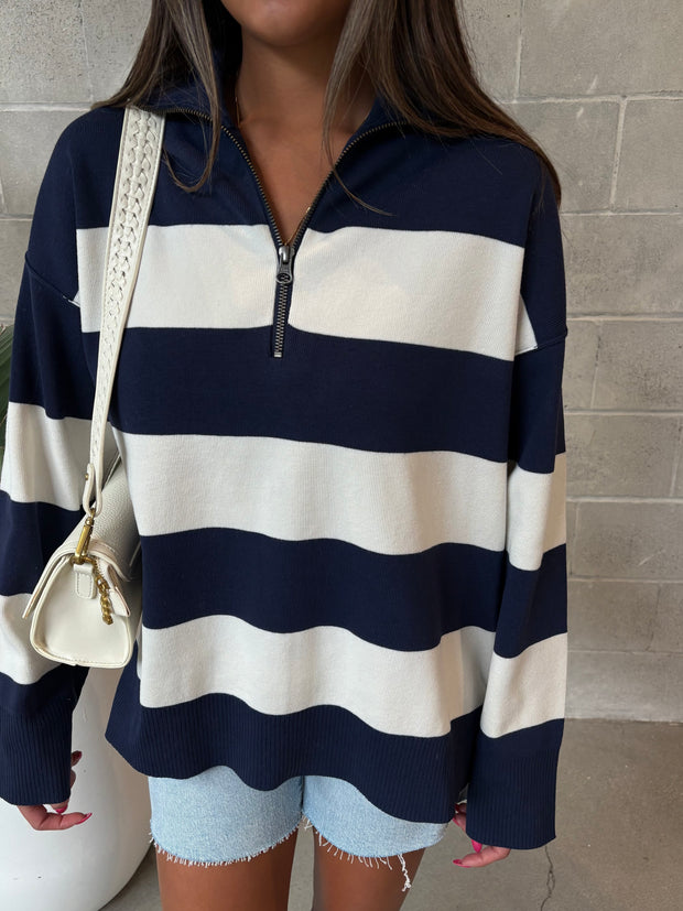 GENTLE FAWN Idris Half Zip Polo Sweater