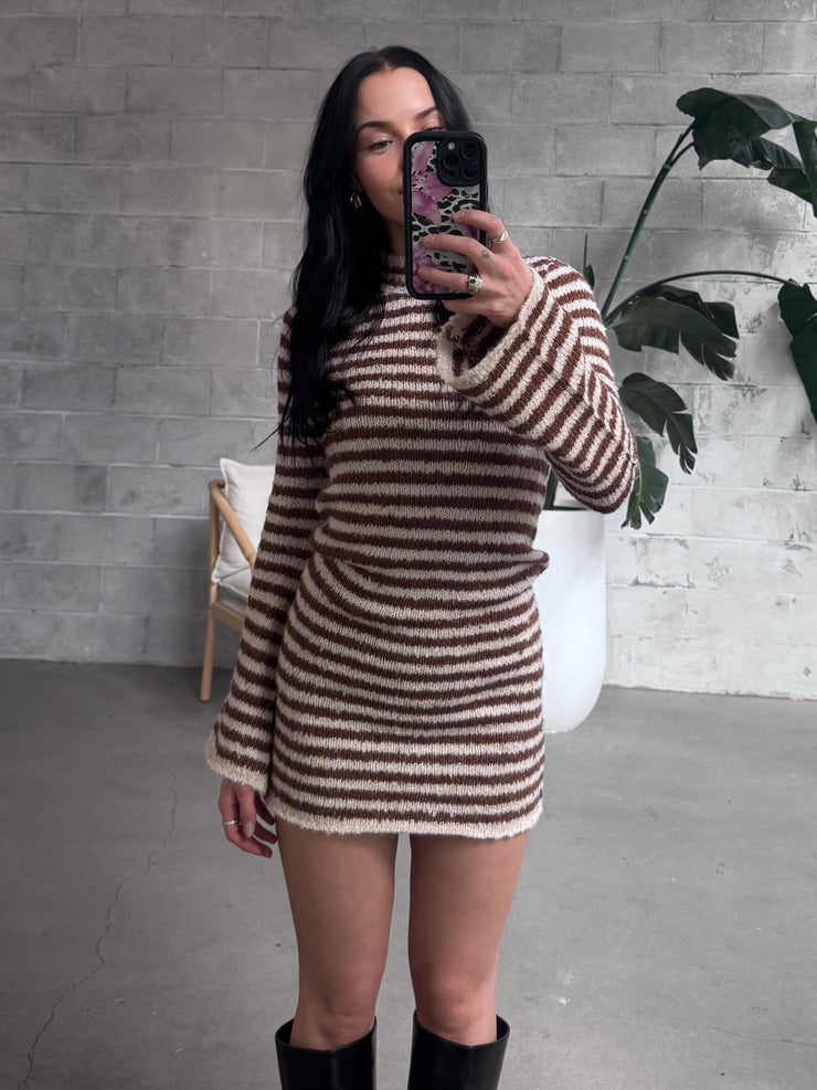 SALTWATER LUXE Audrie Striped Sweater Dress