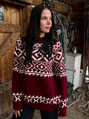BRUNETTE THE LABEL Fair Isle Knit Sweater