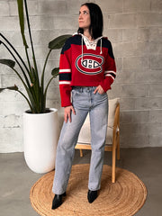 '47 BRAND NHL Montreal Canadiens Cropped 47 Lacer Hoodie