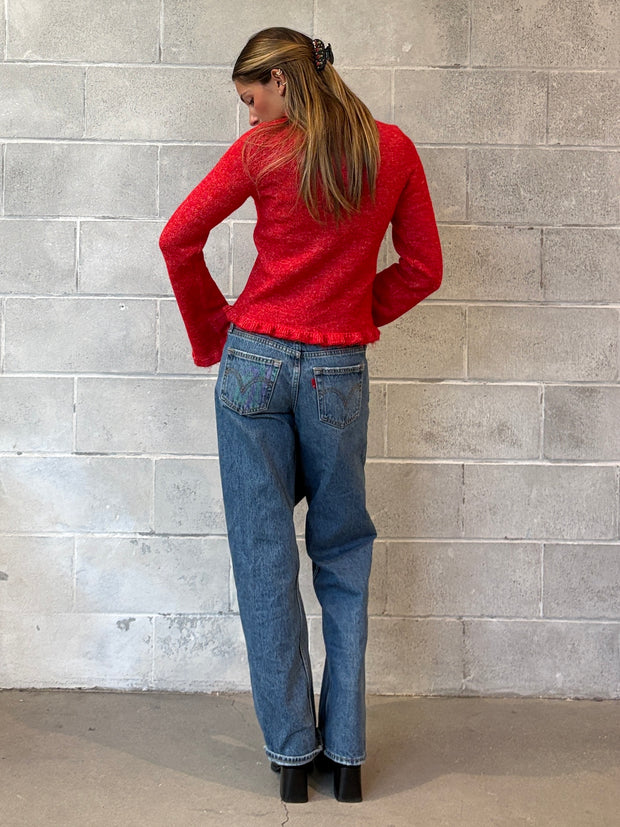 PIECES Jasmijn Knit Mock Neck Sweater