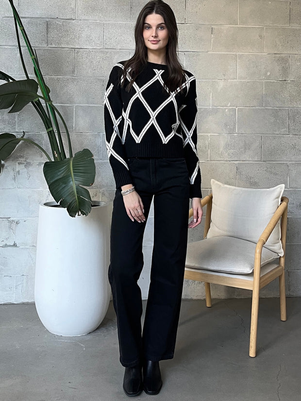 DEX Diamond Check Sweater