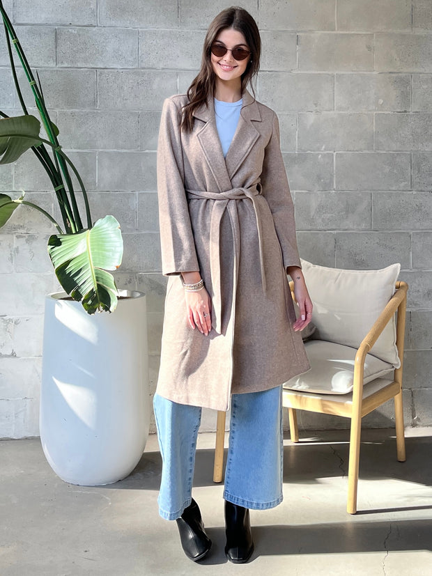 BLACK TAPE Belted Long Coat