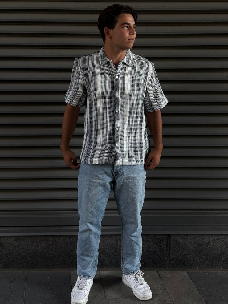 ONLY + SONS Men's Savier Waffle Button Up Shirt