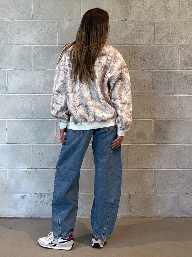 27 Avery Camo Fleece Crewneck Sweatshirt