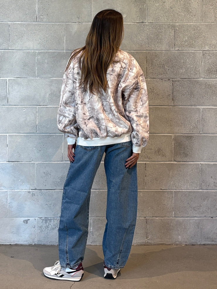 27 Avery Camo Fleece Crewneck Sweatshirt