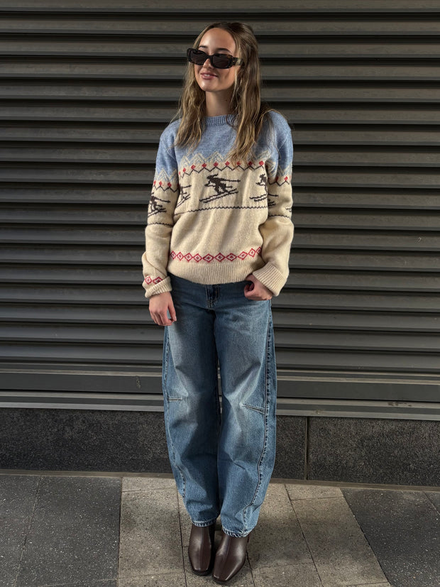 RD STYLE Knit Skier Crewneck Sweater