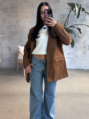 NOISY MAY Laya Faux Suede Blazer