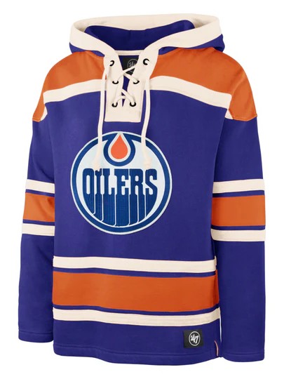 '47 BRAND NHL Edmonton Oilers Vintage '47 Lacer Hoodie