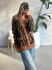 ROOM 34 Patterned Knit Cardigan