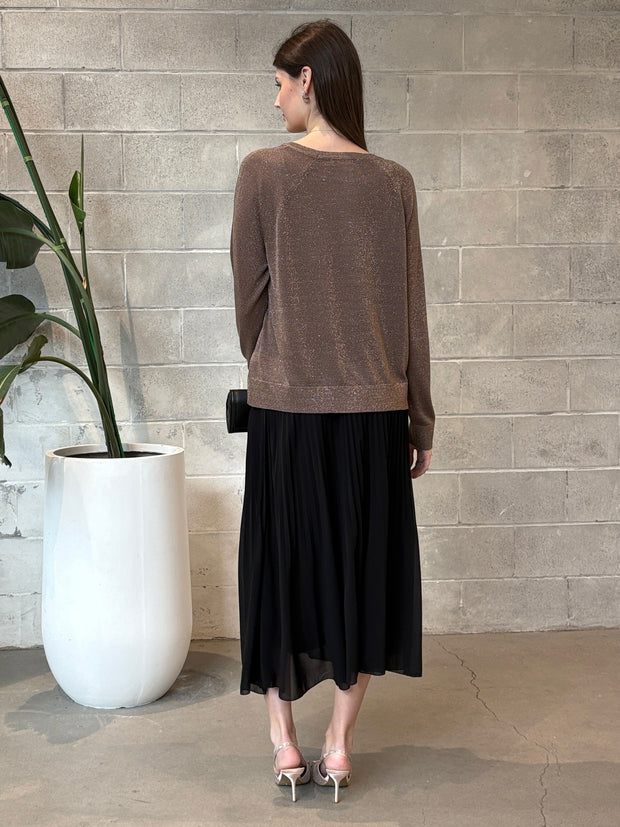 BLACK TAPE Glitter Knit Raglan Top