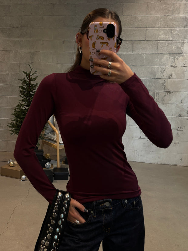 C'EST MOI Bamboo Mockneck Top