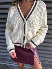 NOISY MAY Charlie Varsity Cardigan