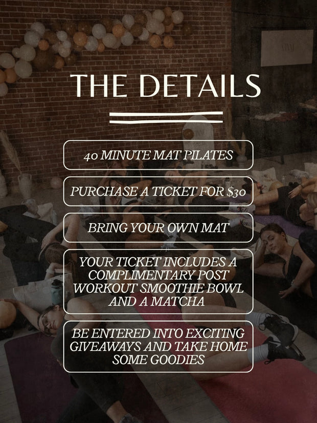 SIP, SWEAT, AND SHOP - A FESTIVE PILATES CLASS 🧘🏼‍♀️💫