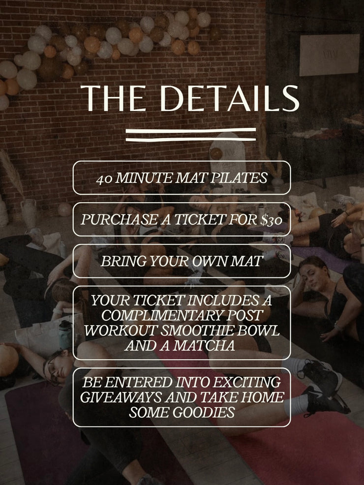 SIP, SWEAT, AND SHOP - A FESTIVE PILATES CLASS 🧘🏼‍♀️💫