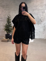 PIECES Julle Fringe Poncho
