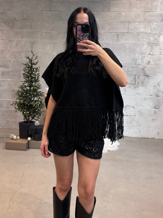 PIECES Julle Fringe Poncho