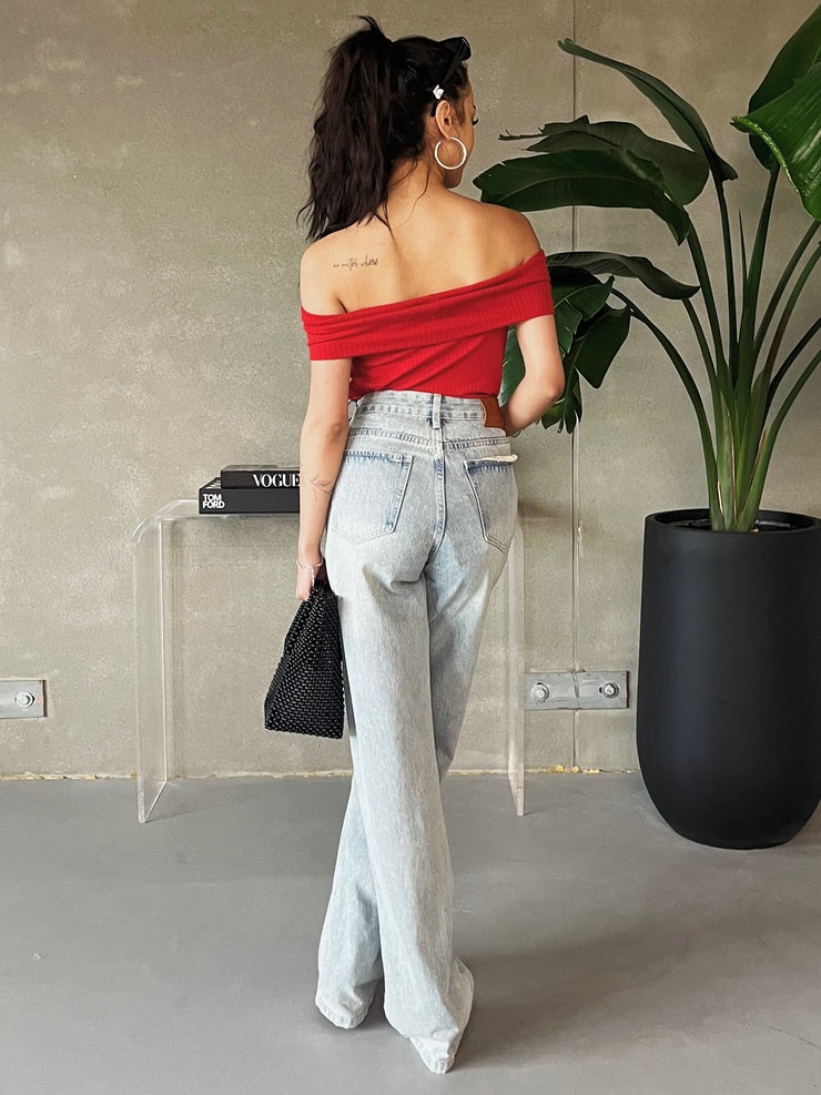 PIECES Laya Off Shoulder Top