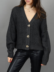 RD STYLE Cropped Knit Cardigan