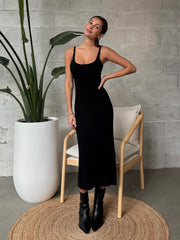 BRUNETTE THE LABEL Jennifer Rib Knit Maxi Dress