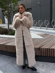 NOISY MAY Evie Faux Fur Long Coat